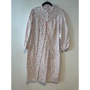 Take Nine Maternity Flannel Nightgown Small Floral Cottagecore‎ 100% Cotton Gown
